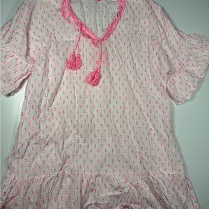 Lilly Pulitzer Pink and White Midi Dress